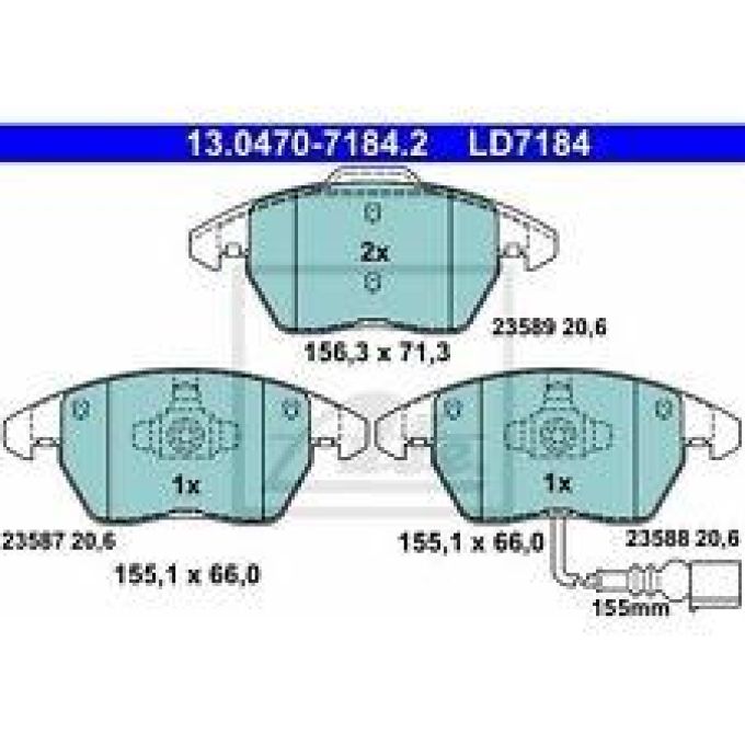 ΤΑΚΑΚΙΑ ΕΜΠΡΟΣ ATE Ceramic(5K0698151/3C0698151C)